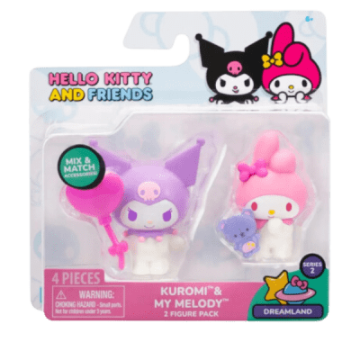 Jazwares Hello Kitty Pack 2 Figuras Kuromi & My Melody
