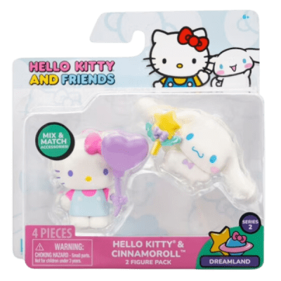 Jazwares Hello Kitty Pack 2 Figuras Hello Kitty & Cinnamoroll