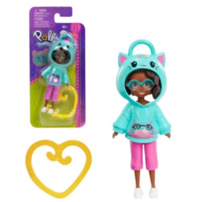 Mattel Polly Pocket Muñeca Hoodie Amigos Gato2