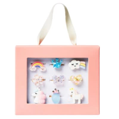 Anillos para Niñas Ajustables 9 Piezas (Caja Rosada)