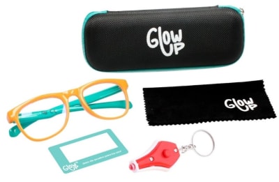 Glow Up Lentes de Descanso Filtro Luz Azul P/Niños Orange C/Verde1