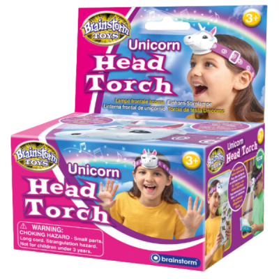 Brainstorm Toys Linterna Frontal de Unicornio C/Sonido de Chispas