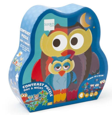 Scratch Europe Puzzle Búhos Constrast Day & Night 39 piezas1