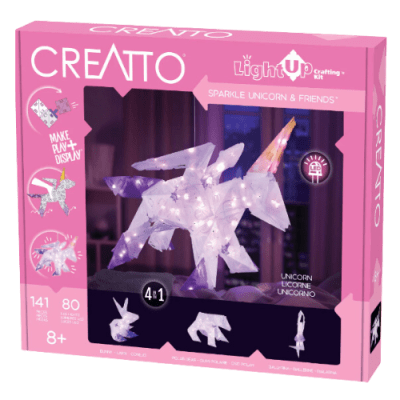 Creatto Unicorn 3D Creations 141 Piezas 80 Led 4 en 1