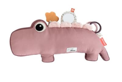 Done By Deer Cojín de Actividades Croco Grande Rosa1