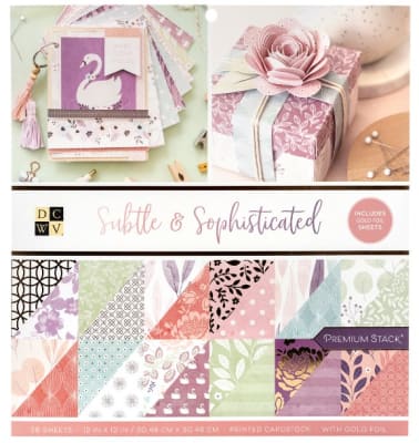 DCWV Papel Especial sutil y sofisticado Block 36 Hojas Premium 30x30cm