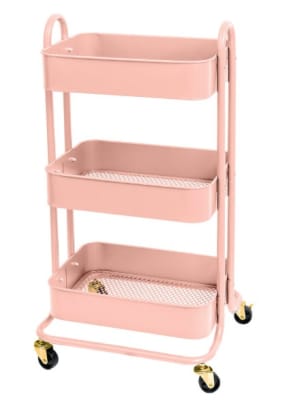 We R Carro de Almacenamiento Metálico Rosado1