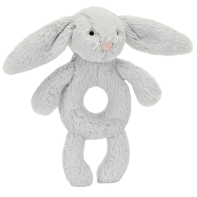 Jellycat Peluche Sonajero Bashful Conejo Gris