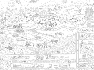 Lámina para Colorear Pónle Color al Desierto 70x90 cm1