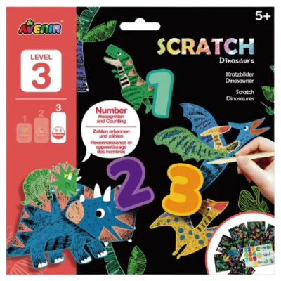 Avenir Scratch y Aprende Números Con Dinosaurios