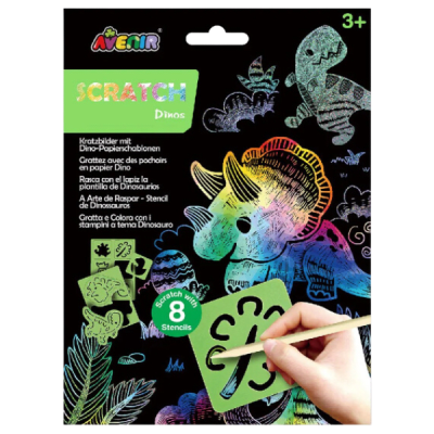 Avenir Scratch con Plantilla de Dinosaurios