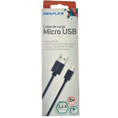 Bestlink Cable Micro USB/USB 2mts. 2.4A BL-CH20400B1