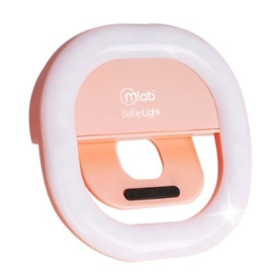 Microlab Anillo de Luz Portátil Selfie C/Clip Pink