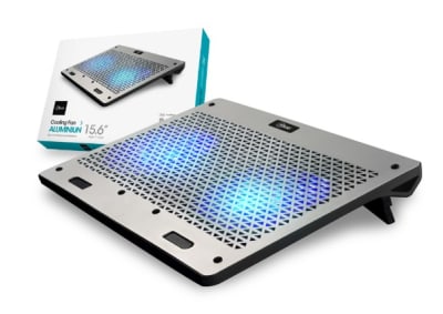 Microlab Base Ventilación P/Notebook Aluminio 2 Ventiladores 15.6