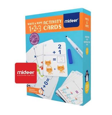 Mideer Tarjetas de Actividades Sumas y Restas Escribir y Borrar