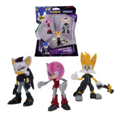 Sonic Prime Pack 3 Figuras 7Cm (Amy Rose-Rouge The Bat-Tails)