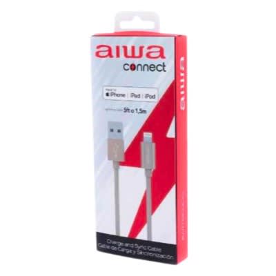Aiwa Cable de Carga MFI USB a Lightning 1.5m 2.4A Dorado
