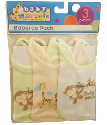 Baby Mink Baberos Pack Amarillo 3ú.