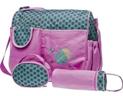Baby Mink Pañalera C/Accesorios Rosada Chinita 3 Piezas1