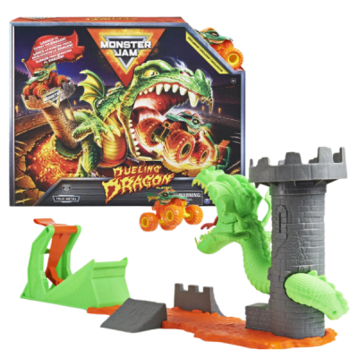 Monster Jam Playset Duelo Dragón1