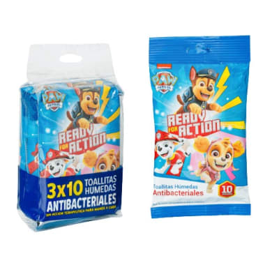 Toallitas Humedas Antibacteriales 3x10ú. Paw Patrol