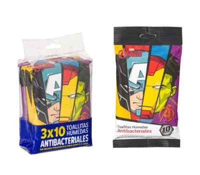 Toallitas Humedas Antibacteriales 3x10ú. Avengers