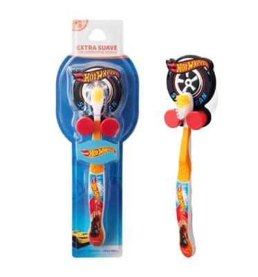 Cepillo Dental + Portacepillo Extra Suave Hot Wheels1