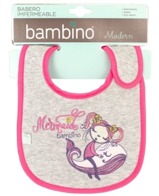 Bambino Babero Impermeable Modern 1 Niña C/velcro