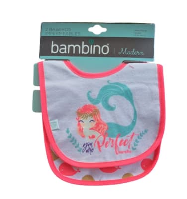 Bambino Baberos Impermeables Modern 1 Niña 2ú. C/velcro