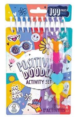 Fashion Angels Activity Set Compact Portfolio Positivity Doodle + Heart Crayons2