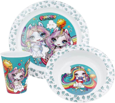 Poopsie Set Vajilla 3 Piezas P/Microondas