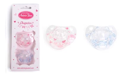 Antonio Juan Chupetes P/Muñeca Set 2ú.(Rosado y Celeste)