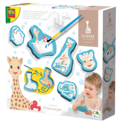 SES Creative Sophie La Girafe Colorear con Agua en la Bañera1