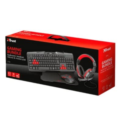 Trust Kit Gaming Ziva (Teclado-Audífono-Mouse y Pad Mouse)