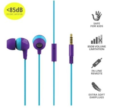 Trust Audífonos In-Ear Kids Buddi Púrpura <85db1