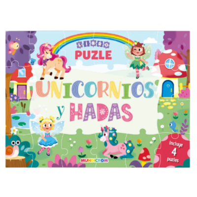 Libro + Puzzle Unicornios y Hadas2