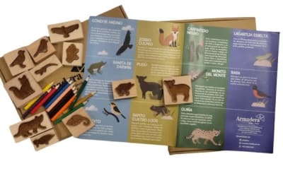 Armadera El Bosque.... Set de 11 Timbres de Animales del Bosque Chileno