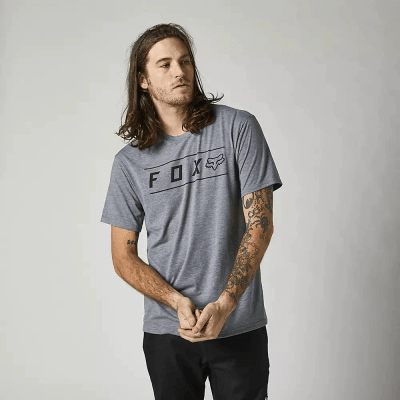 POLERA FOX MANGA CORTA PINNACLE GRIS