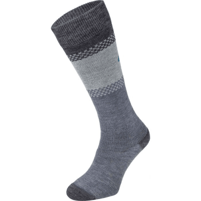 CALCETINES DE SKI COMFORT 2 PARES GRIS/TURQUESA