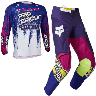 PANTALON FOX 180 PRO CIRCUIT BLANCO AZUL