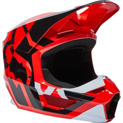 CASCO FOX V1 LUX ROJO FLUOR