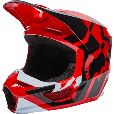 CASCO FOX V1 LUX ROJO FLUOR