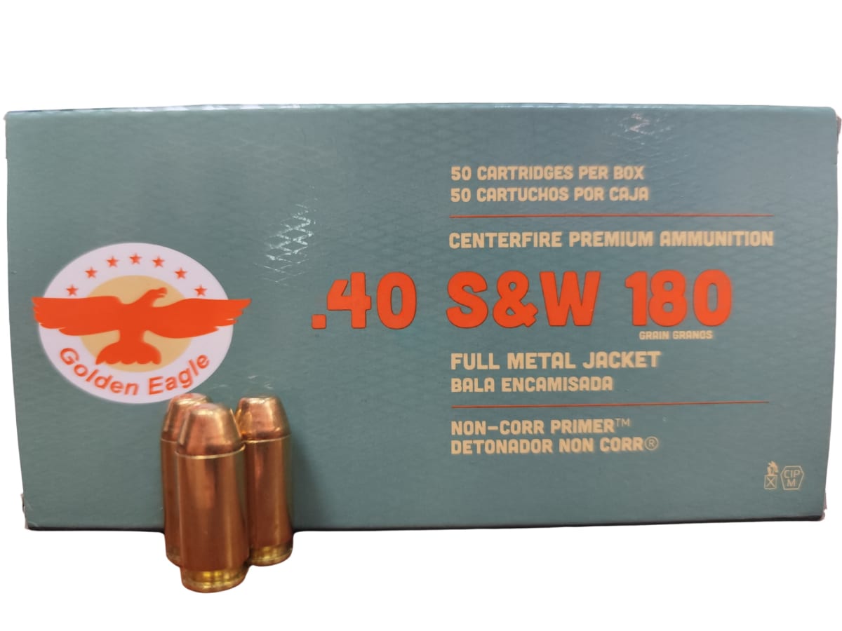 BALA CAL .40 S&W 180 GR MARCA GOLDEN EAGLE CAJA 50 RDS | Nueva Armeria ...