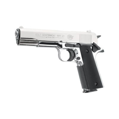 Pistola de Fogueo Umarex Colt Government 1911 A1 cal 9 mm PAK Níquel 8 tiros #317.02.38