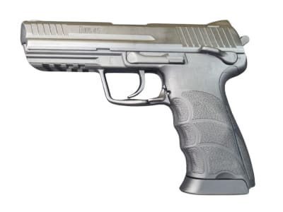 Pistola cal. 4.5 mm mod HK45 Co2 - Producto con detalle estético y embalaje