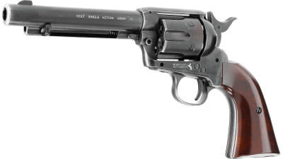 Revólver CO2 Umarex Colt SAA .45 Cal. 4.5 mm Postón – 6 Disparos 5.5” (#5.8320)