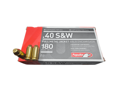 Munición Águila .40 S&W FMJ 180 Gr – Caja 50 Cartuchos
