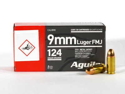BALA CAL 9 MM 124 GR MARCA AGUILA CAJA 50 UN