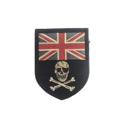 Parche Calavera inglesa 7x9 cm ( Bordado, tela)