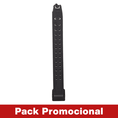 Pack cargadores Glock 9 mm 33 rds, 9 un.